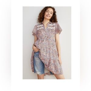 Anthropologie Georgina Tiered Shirtdress